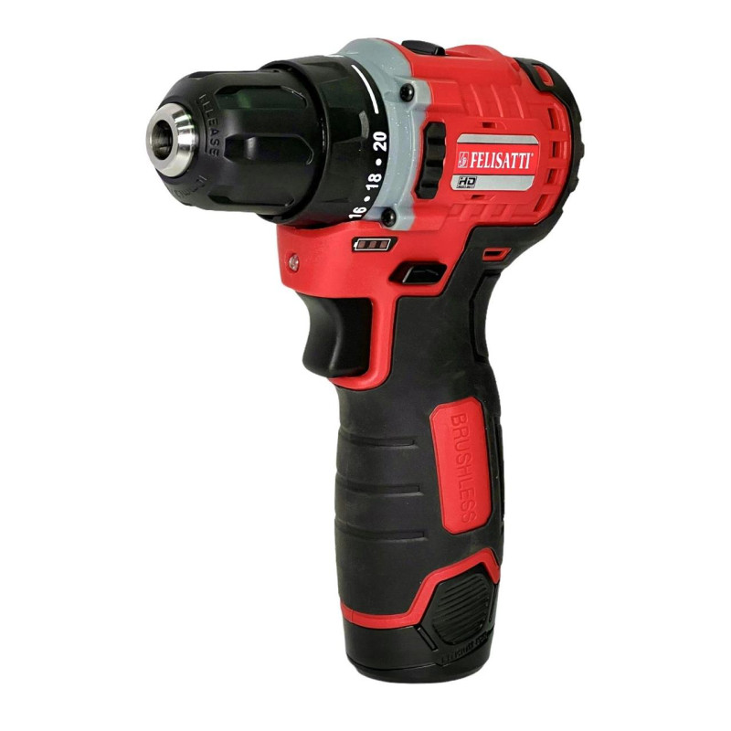 Акумуляторна дриль - шуруповерт Felisatti ДА-12В F19012 (БЕЗЩІТКОВИЙ ДВИГУН)